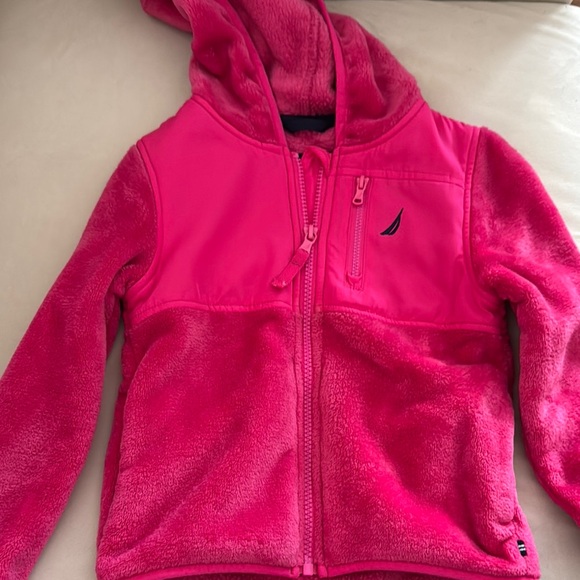 Nautica Kids Pink Fleece Hoodie - Picture 1 of 6